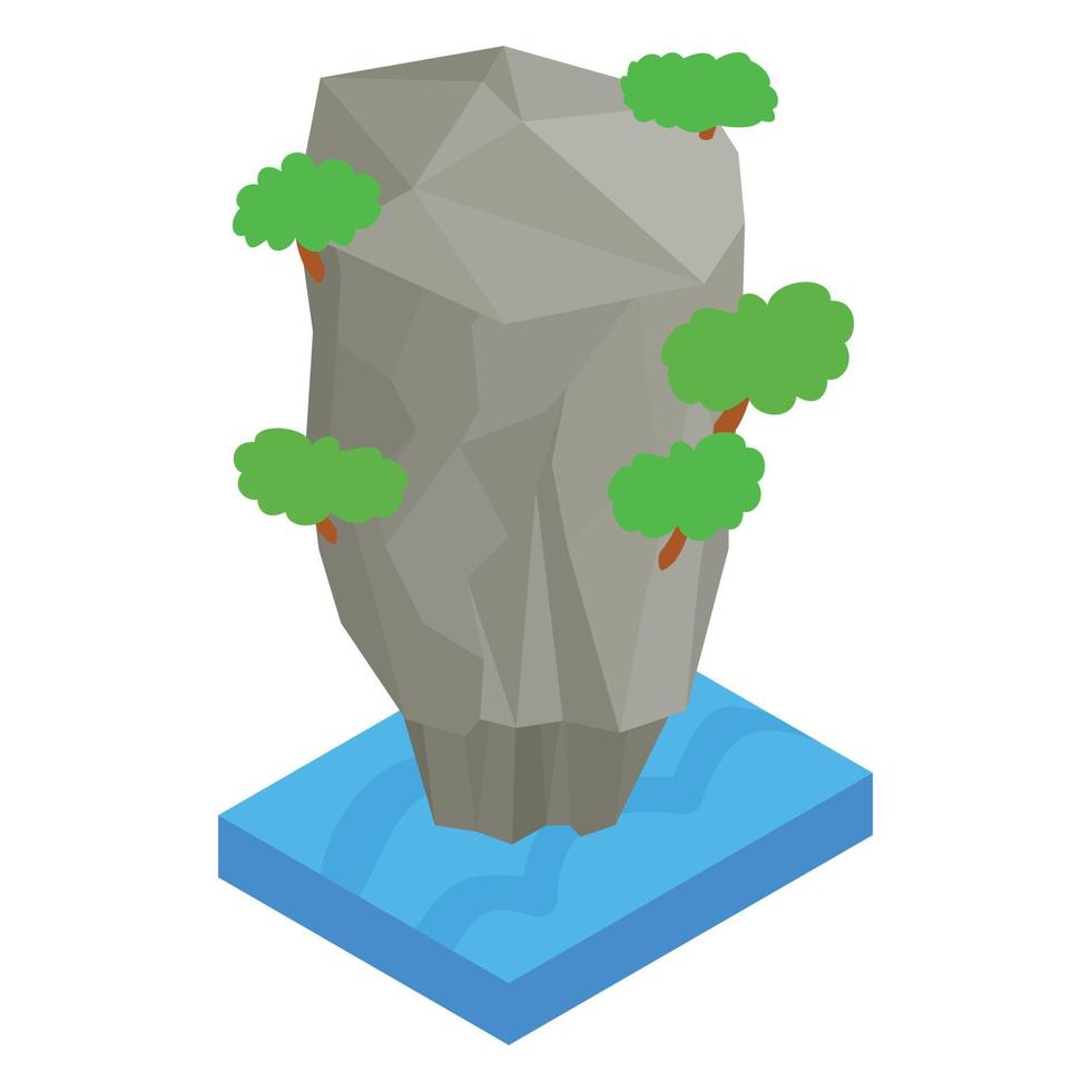 Thailand island icon, isometric 3d style vector