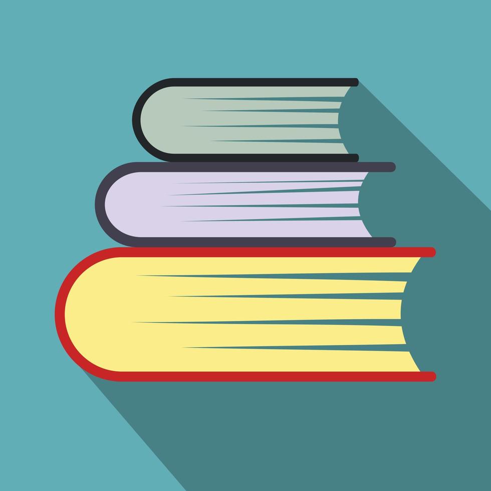 Pile of books flat icon vector