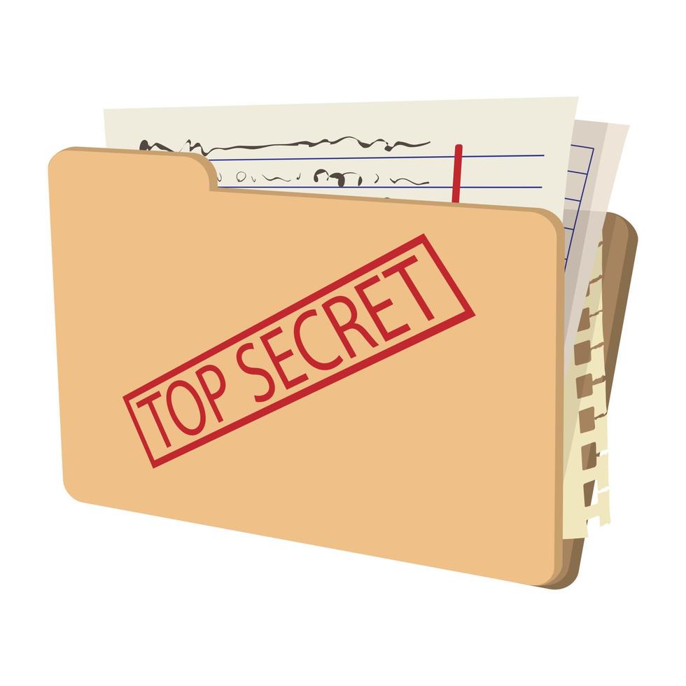 Top secret package cartoon icon vector