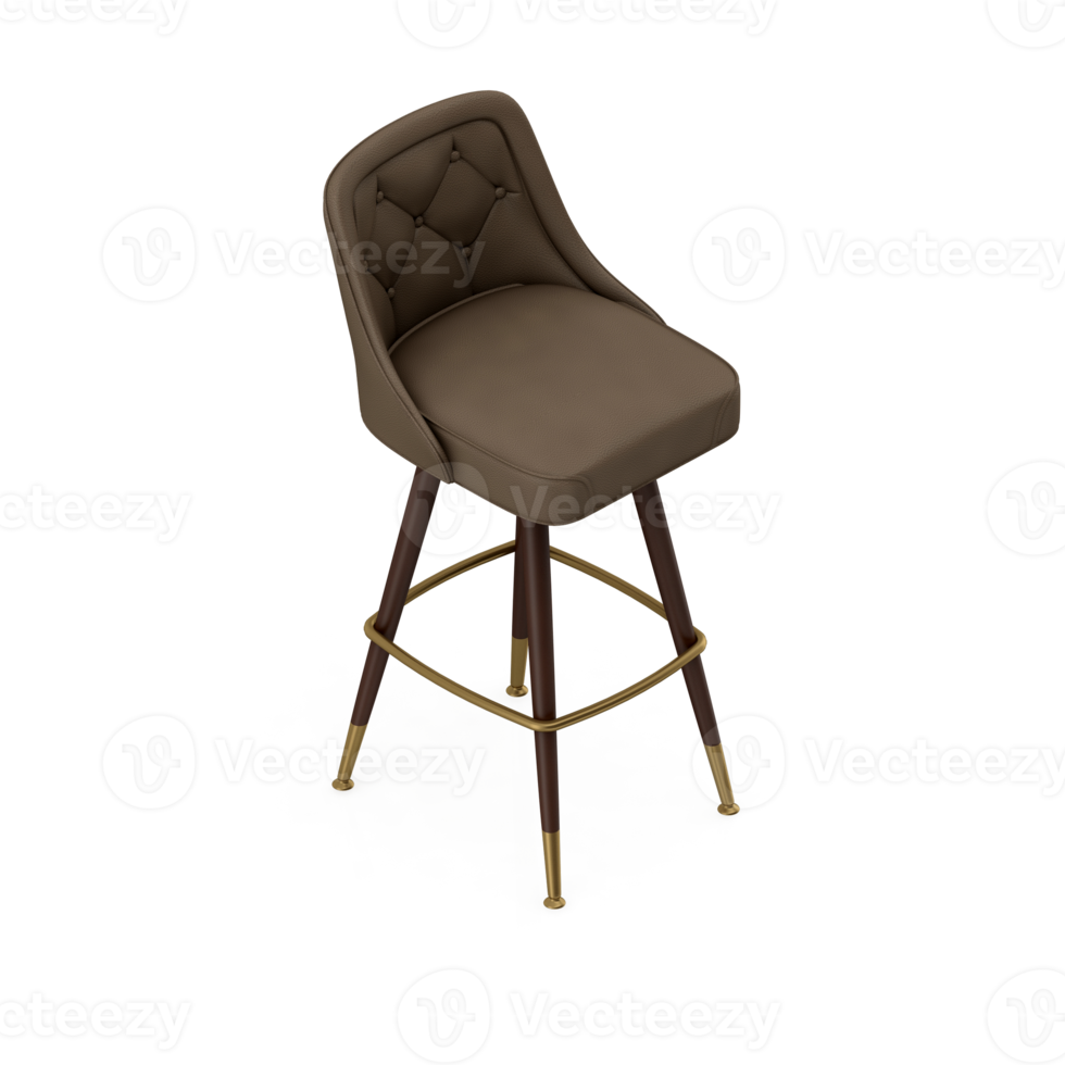 Isometric Chair 3D isolated rendering png