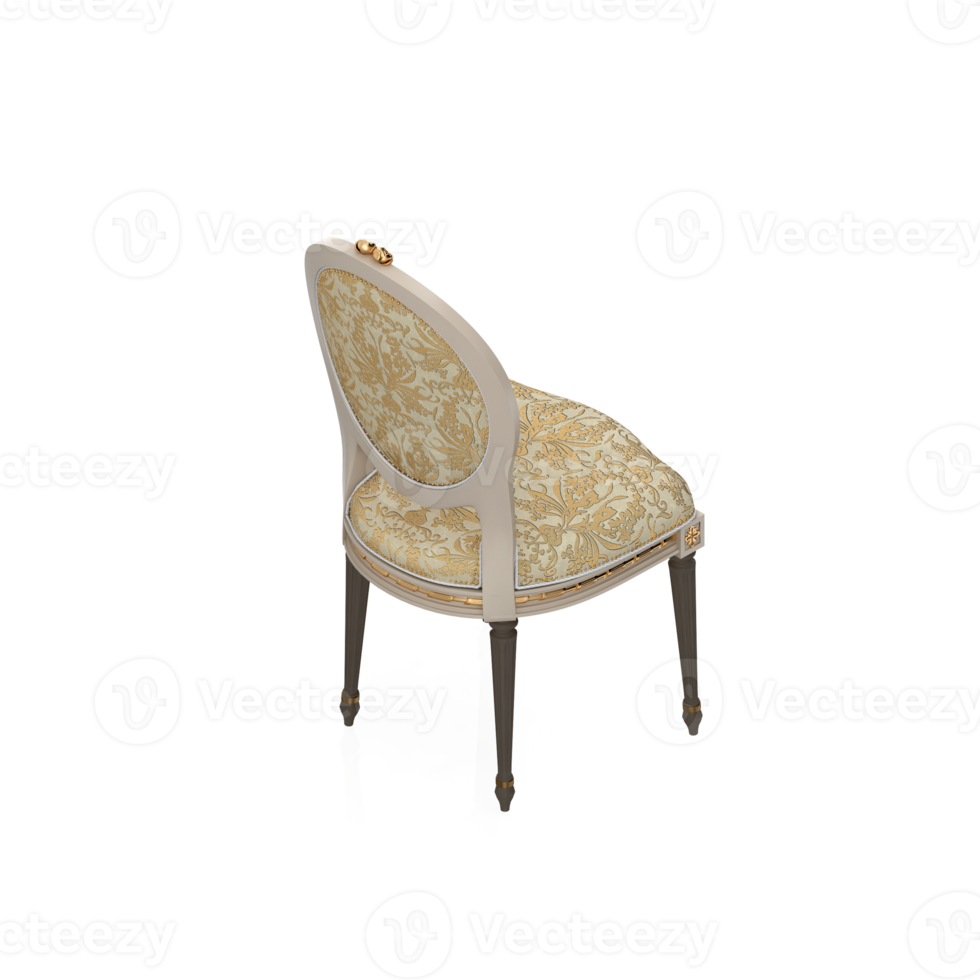 Isometric Chair 3D isolated rendering png