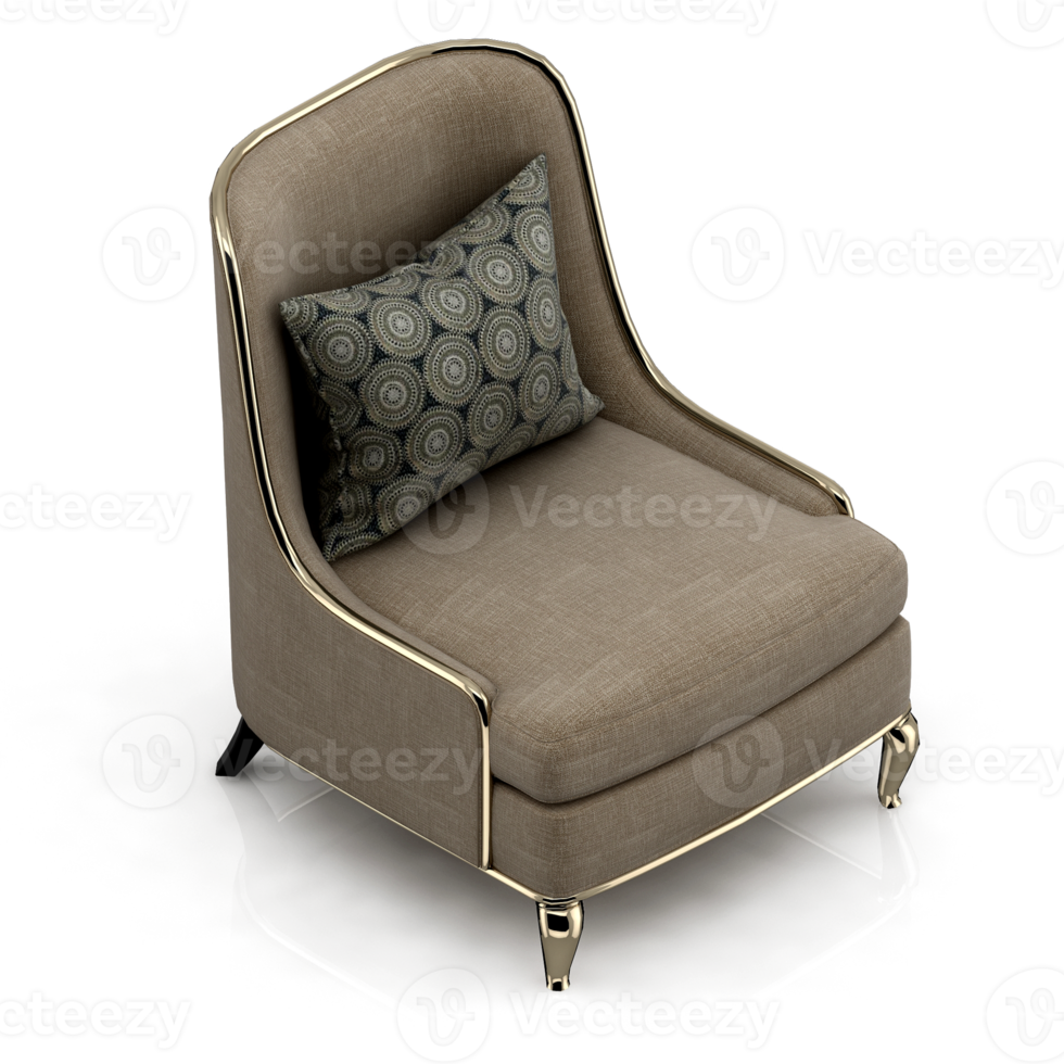 fauteuil isométrique rendu 3d isolé png