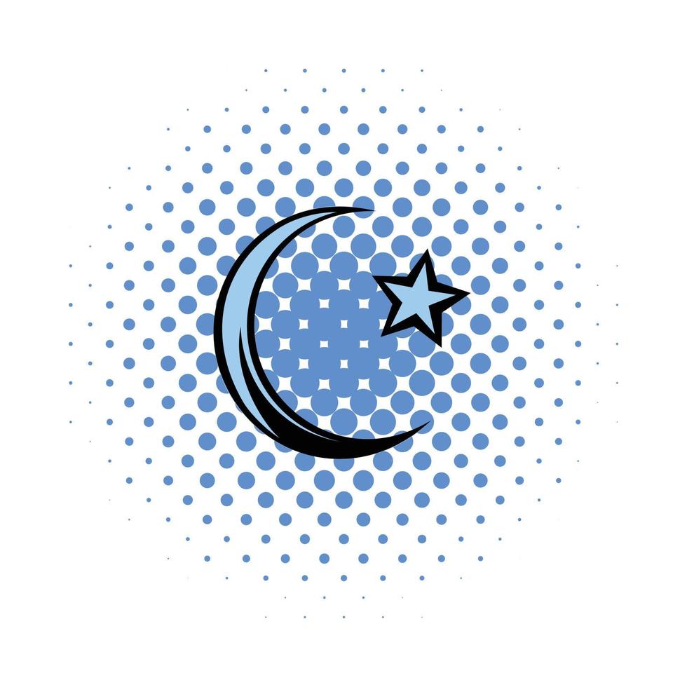 Muslim symbol comics icon vector