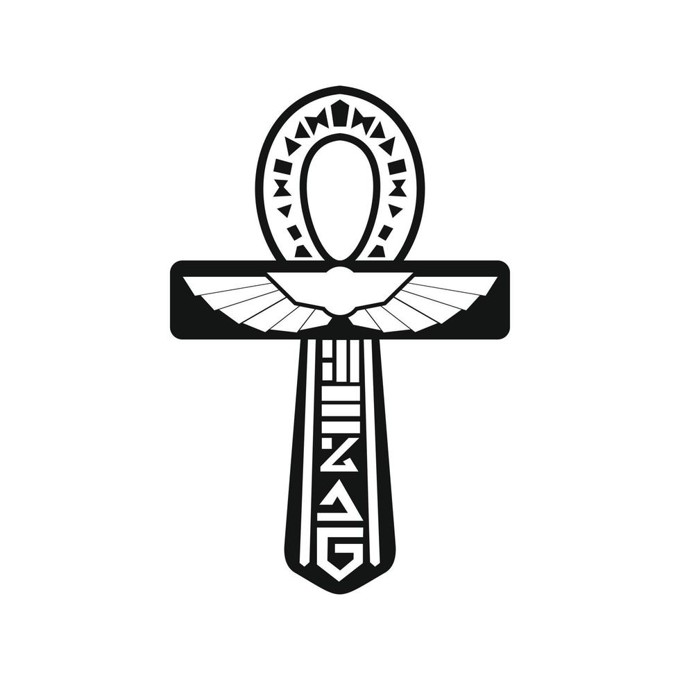 Ankh Egypt icon, simple style vector
