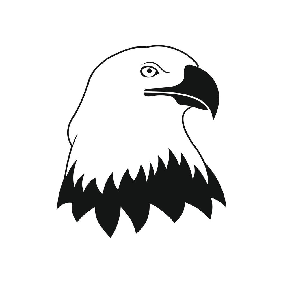 icono de águila calva vector