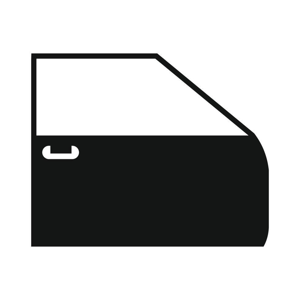 Black car door flat icon vector