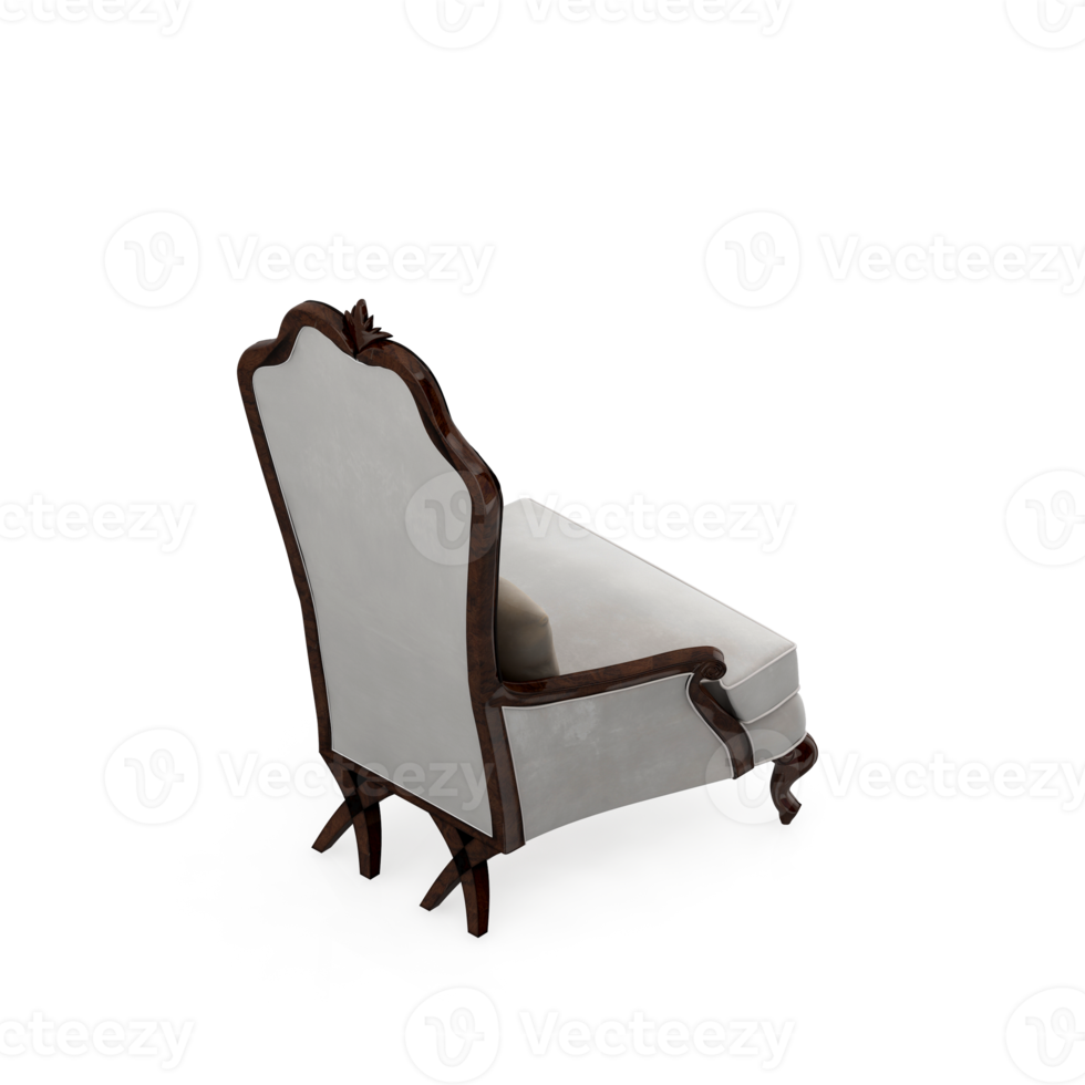 Isometric Chair 3D isolated rendering png