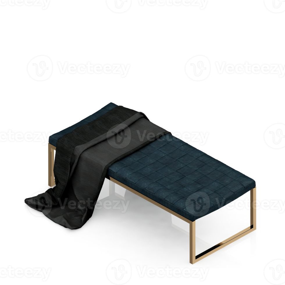 Isometric Bedroom 3D render png