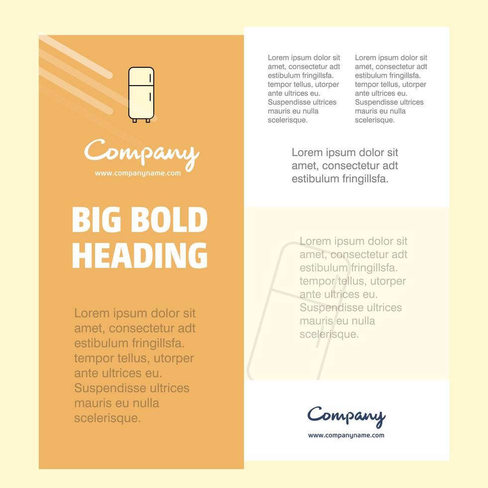 Fridge Business Company Poster Template with place for text and images vector background
