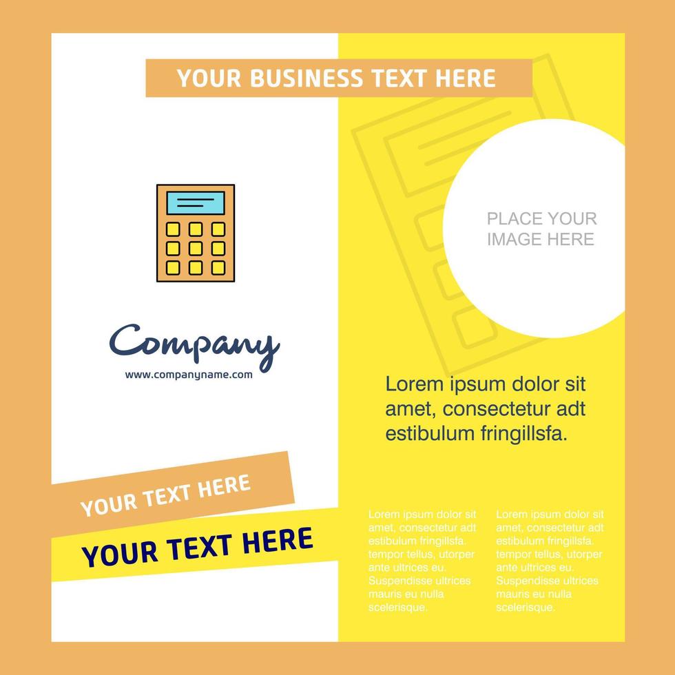 Calculator Company Brochure Template Vector Busienss Template