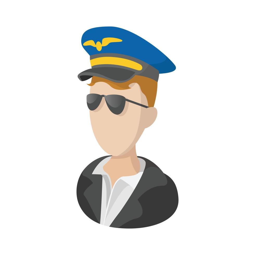 Captain of the aircraft cartoon icon vector