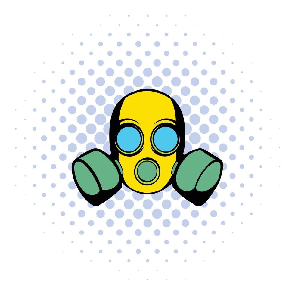 Respirator icon, comics style vector