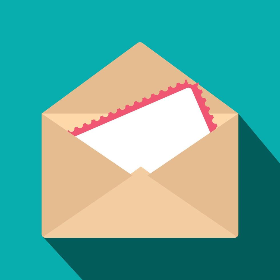 Greeting card in the envelope icon vector