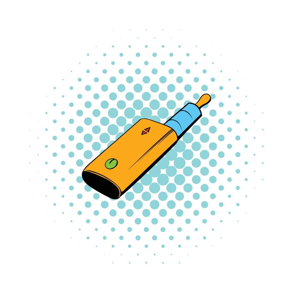 Vaporizer device icon, comics style vector