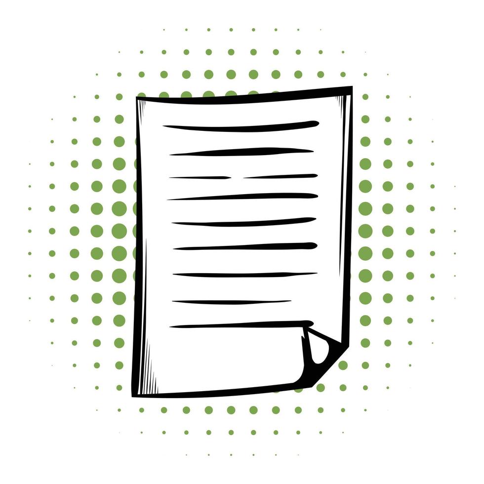 Lined paper comics icon vector