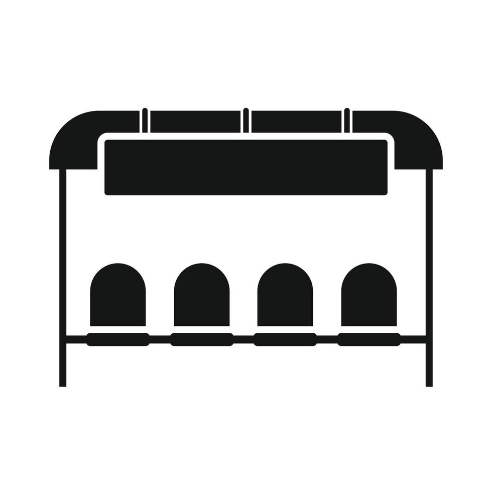 Bus stop station icon, simple style vector