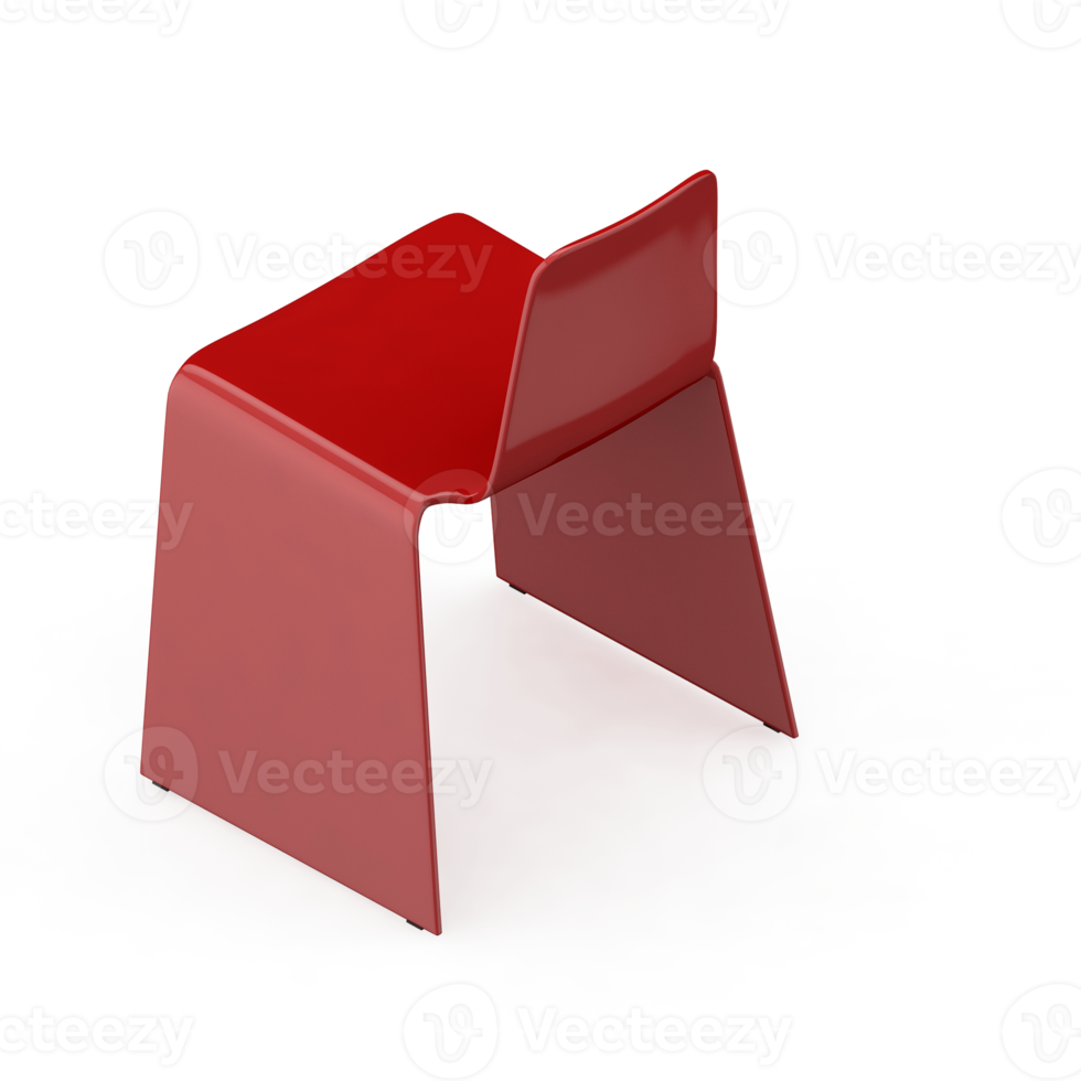 Isometric Chair 3D isolated rendering png