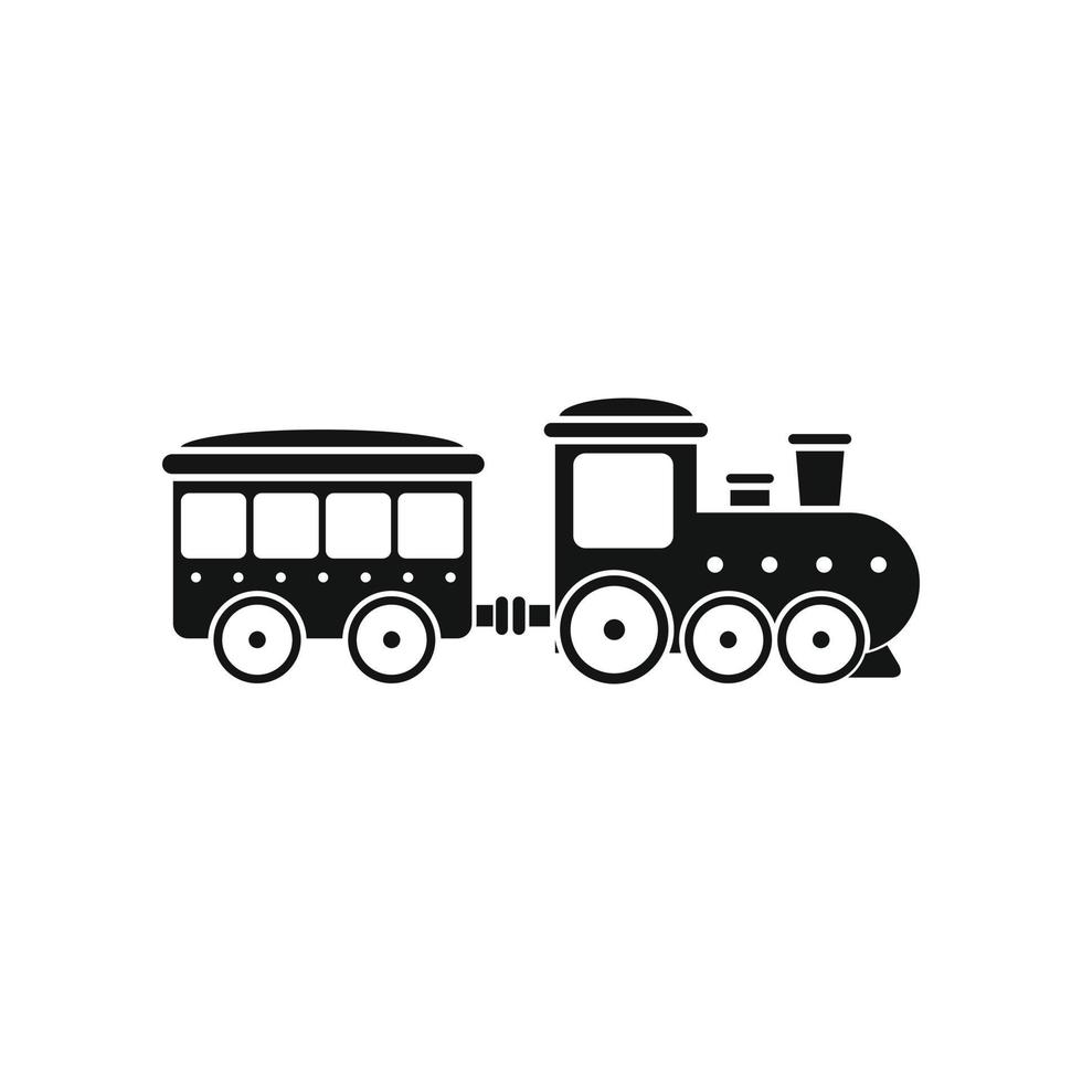 Train in amusement park icon vector