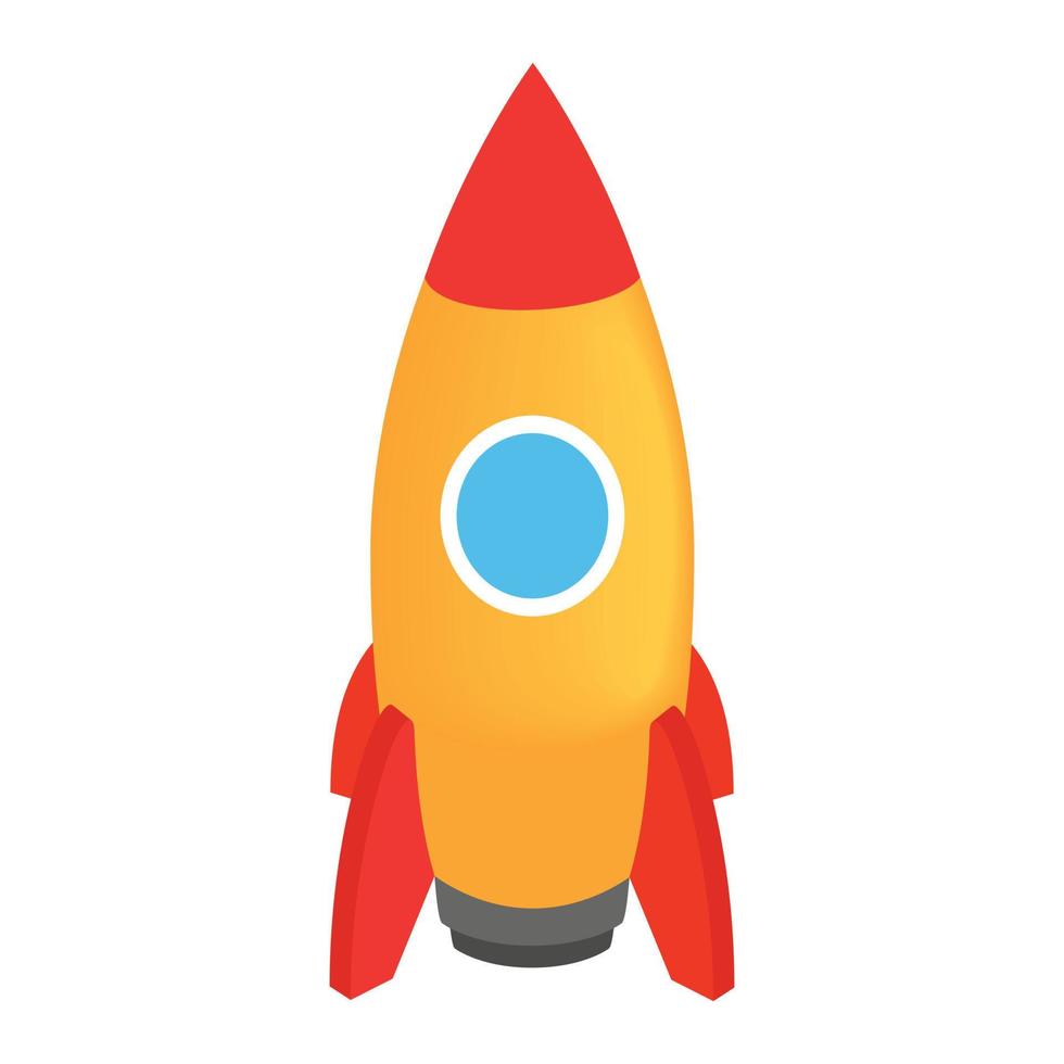 Space rocket 3d isometric icon vector