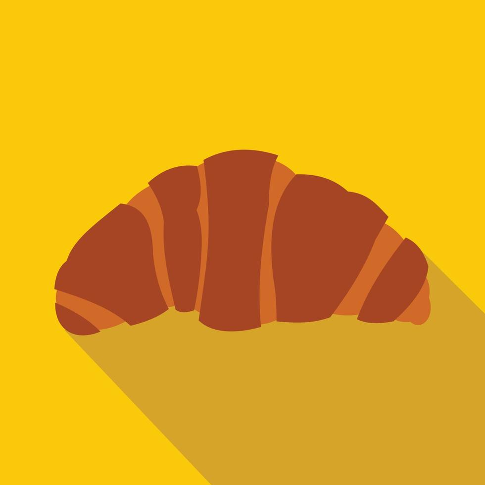 icono de croissant en estilo plano vector