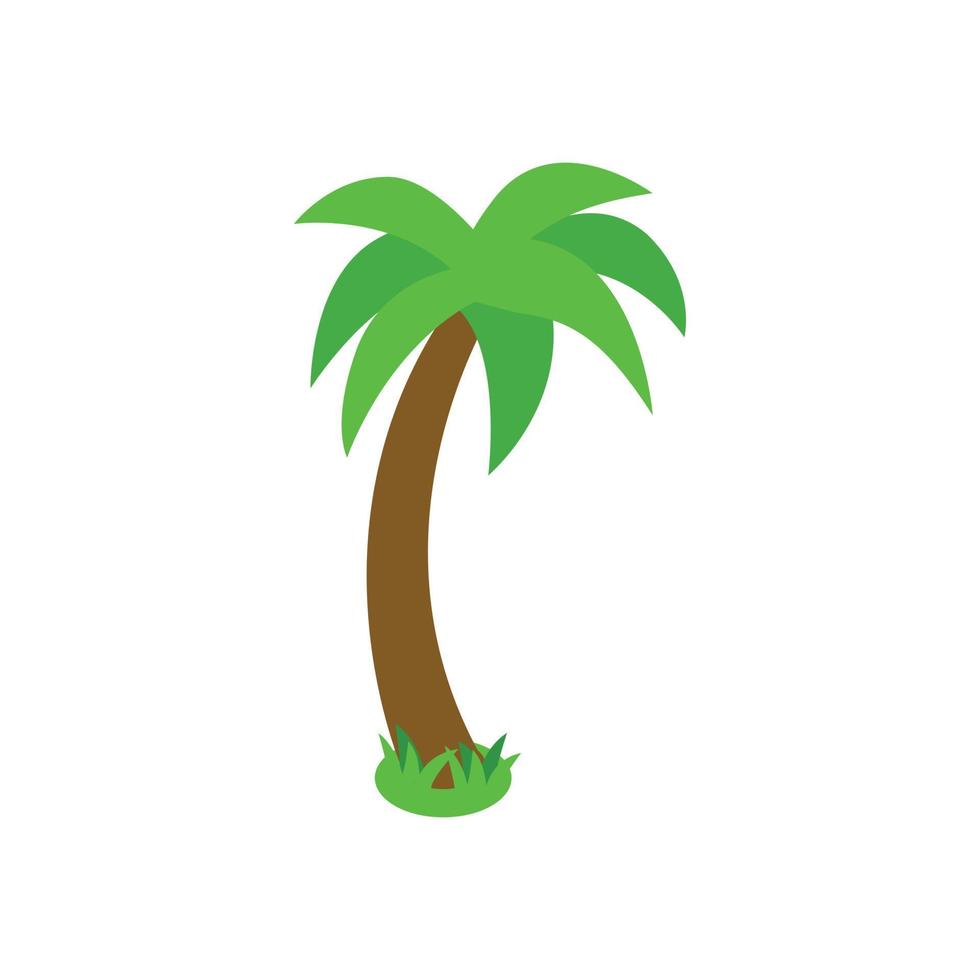 Tropical palm tree icon, isometric 3d style vector