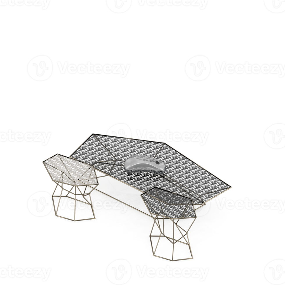 Isometric Table 3D render png