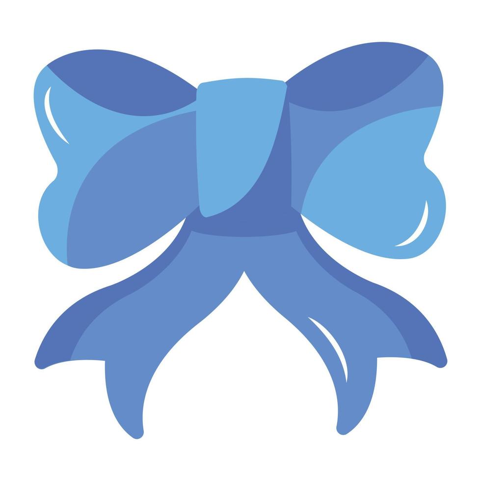 A modern flat icon of gift bow vector