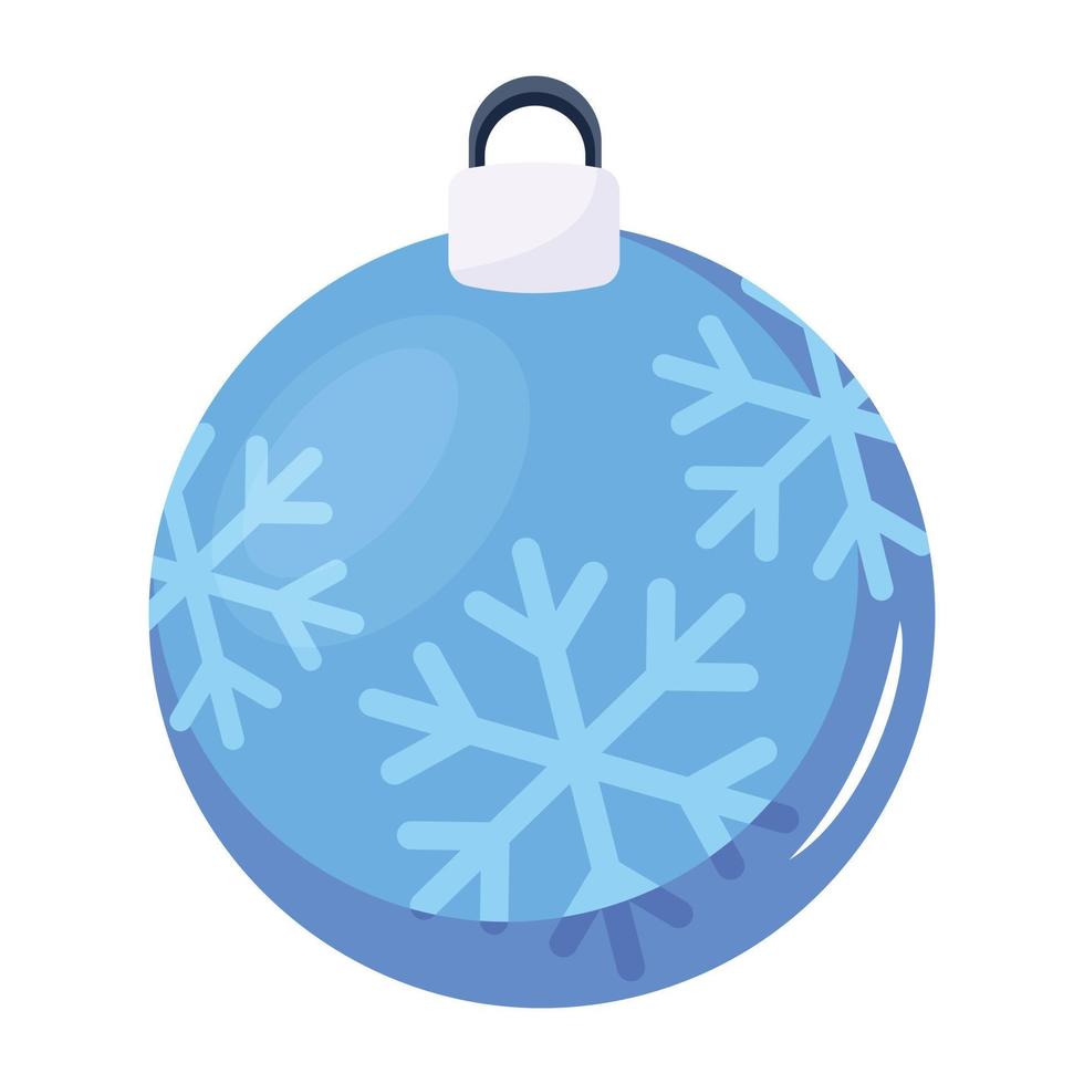 A customizable flat icon of christmas bauble vector