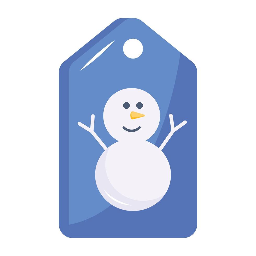 Get a flat icon of christmas tag vector