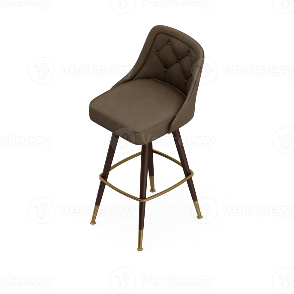 Isometric Chair 3D isolated rendering png