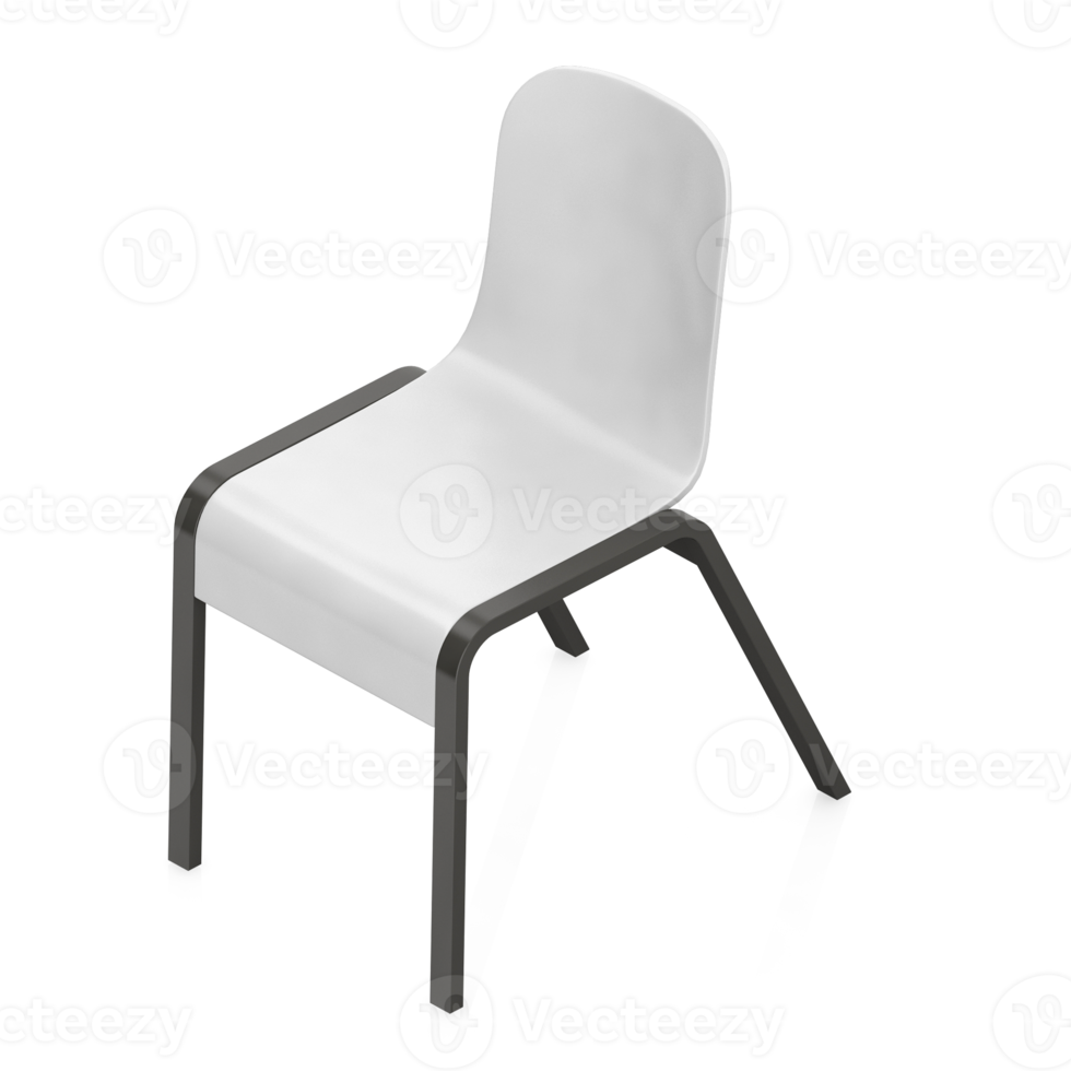 Isometric Chair 3D isolated rendering png