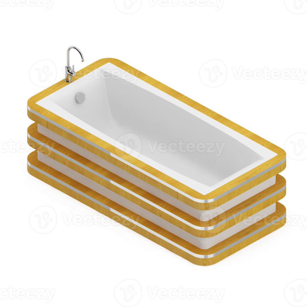 Isometric bathroom items 3D isolated render png