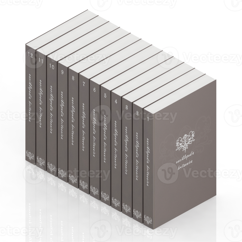Isometric Books 3D render png