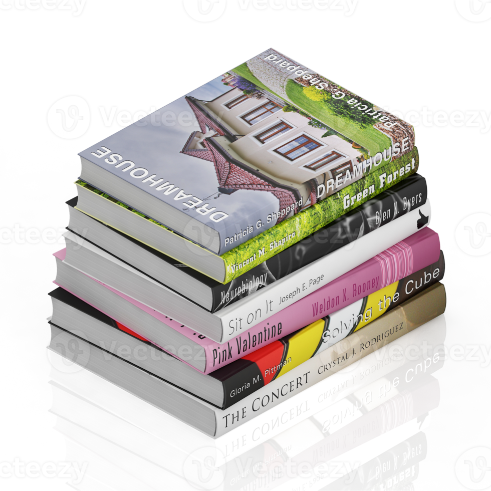 Isometric Books 3D render png