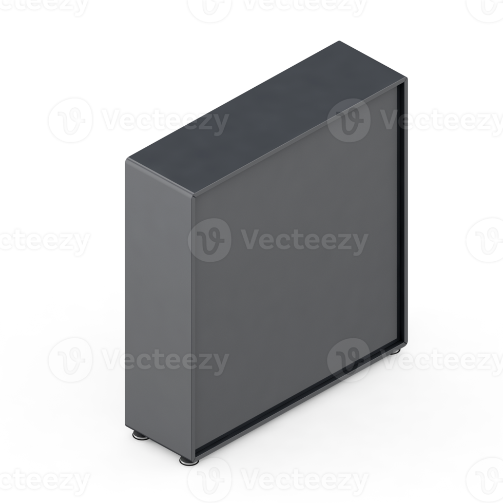 Isometric Cabinet 3D render png