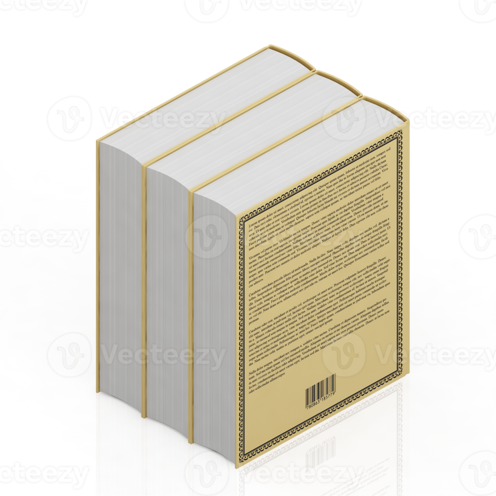 Isometric Books 3D render png