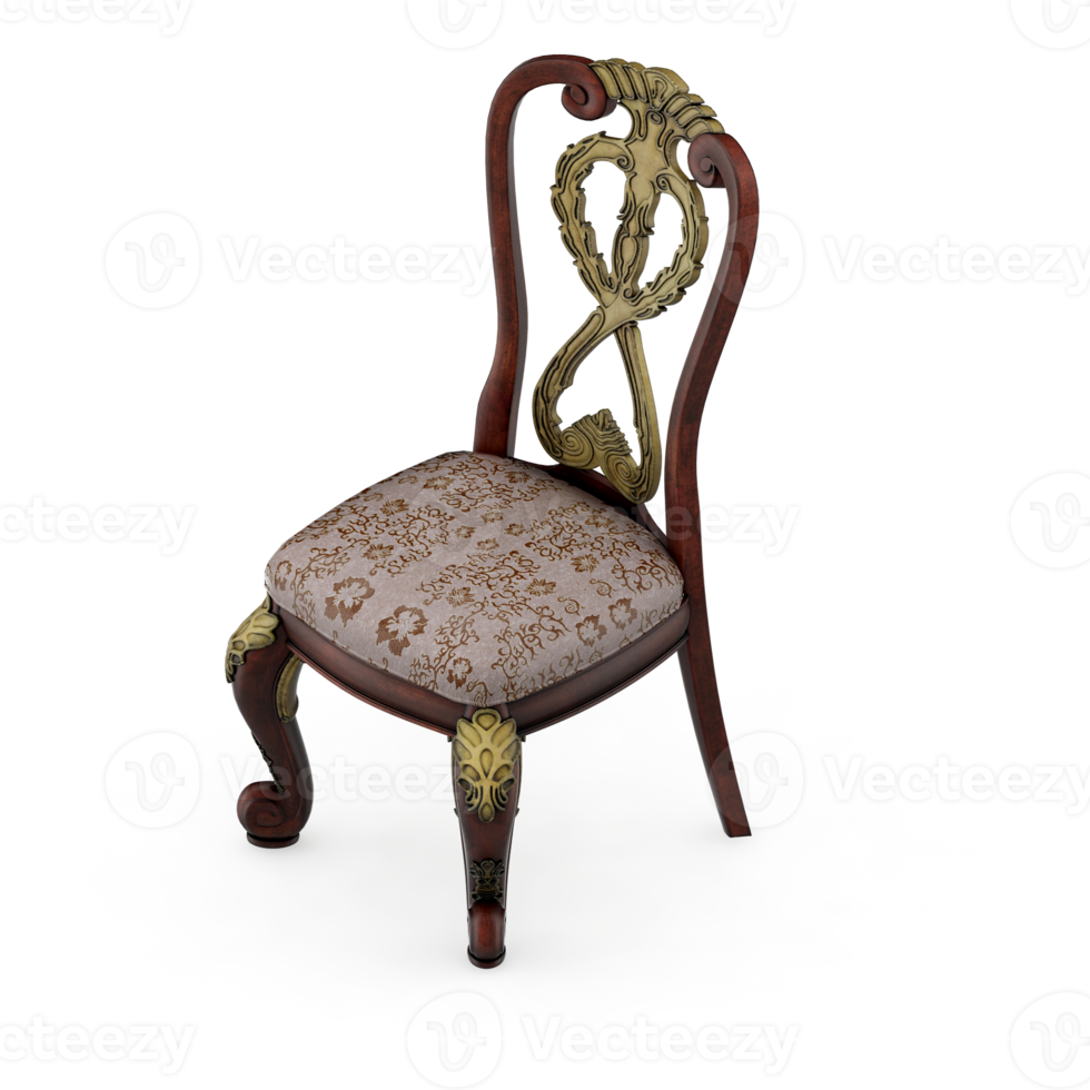 Isometric Chair 3D isolated rendering png