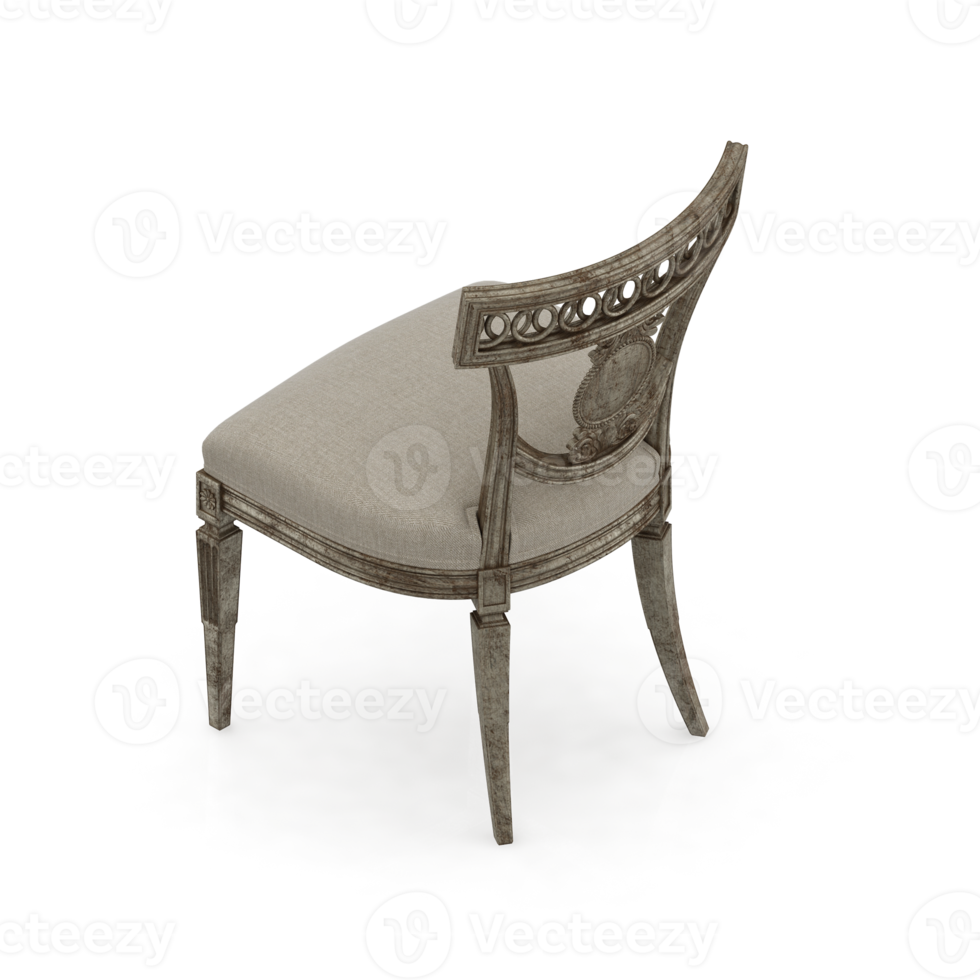 Isometric Chair 3D isolated rendering png