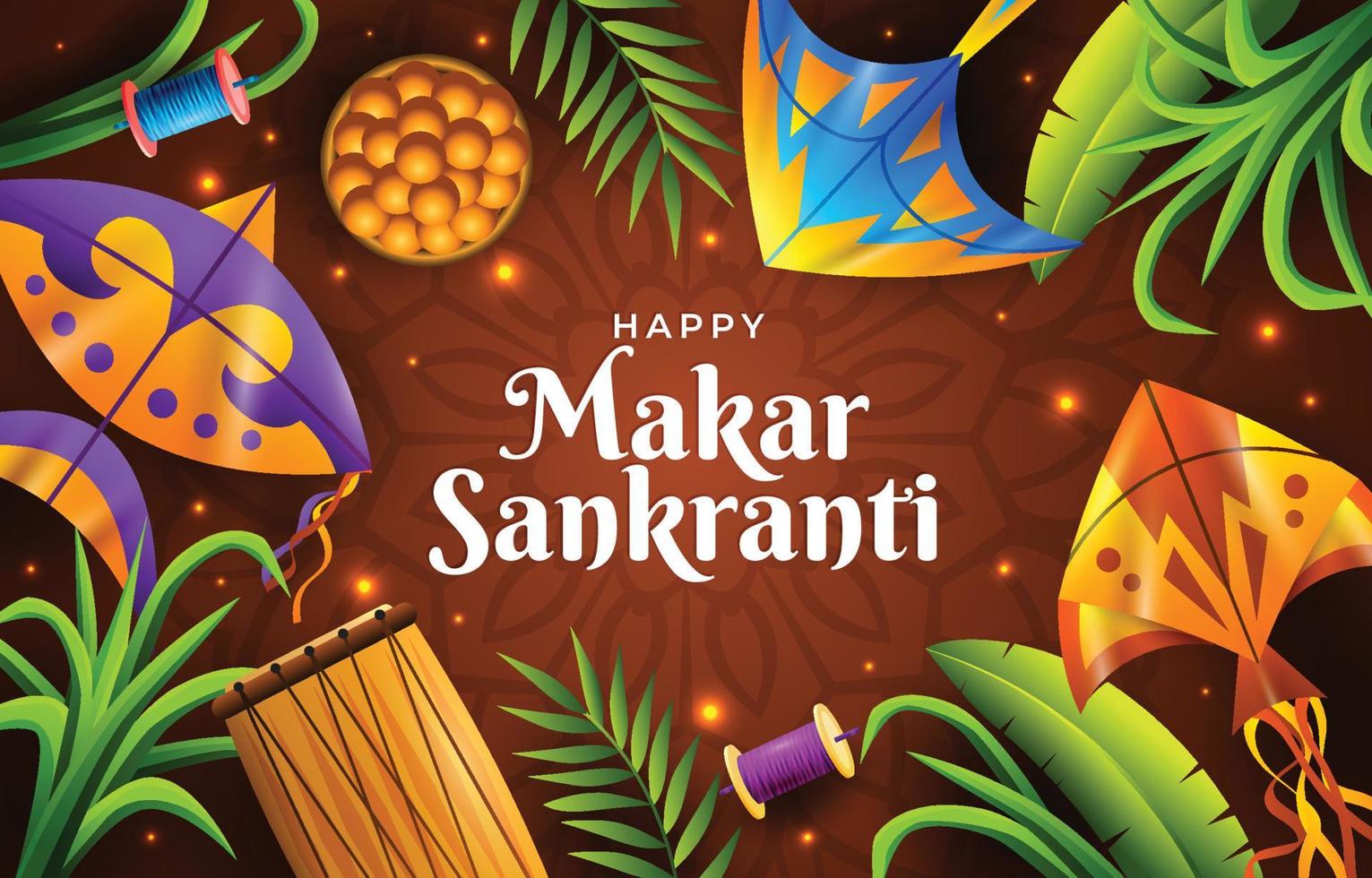 concepto makar sankranti vector