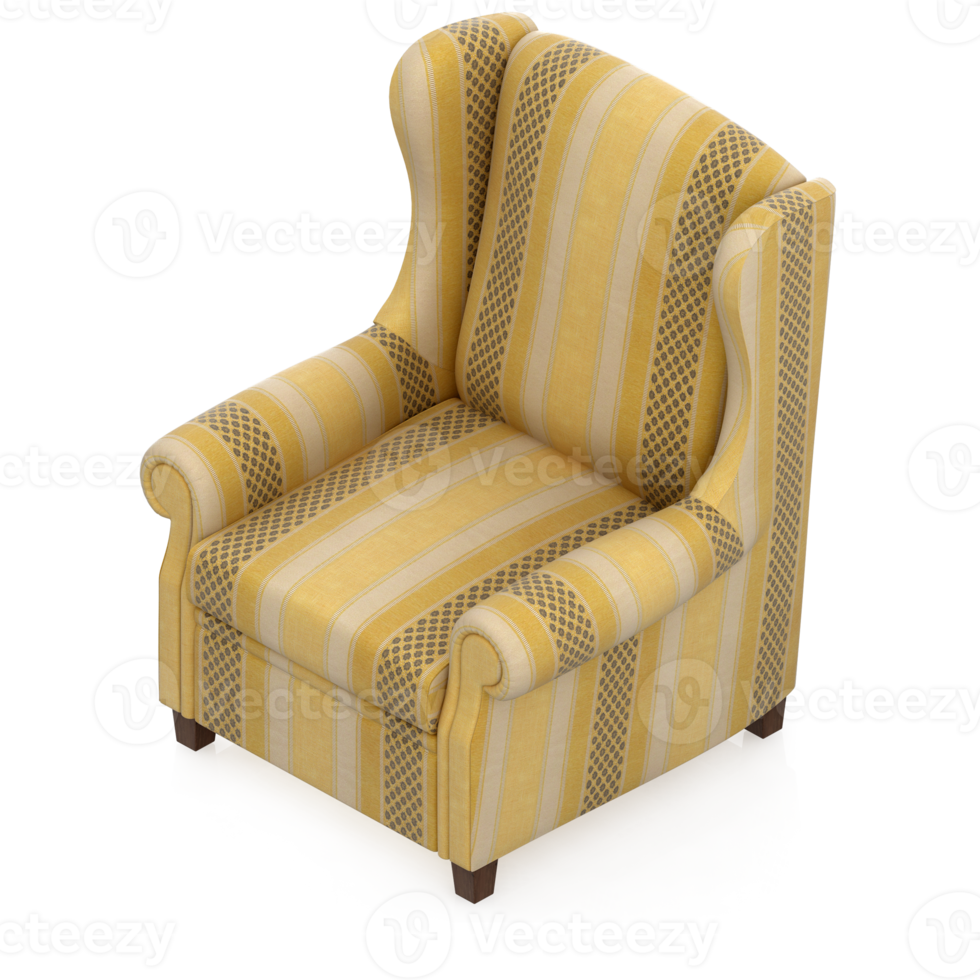 Isometric Armchair Isolated 3D render png