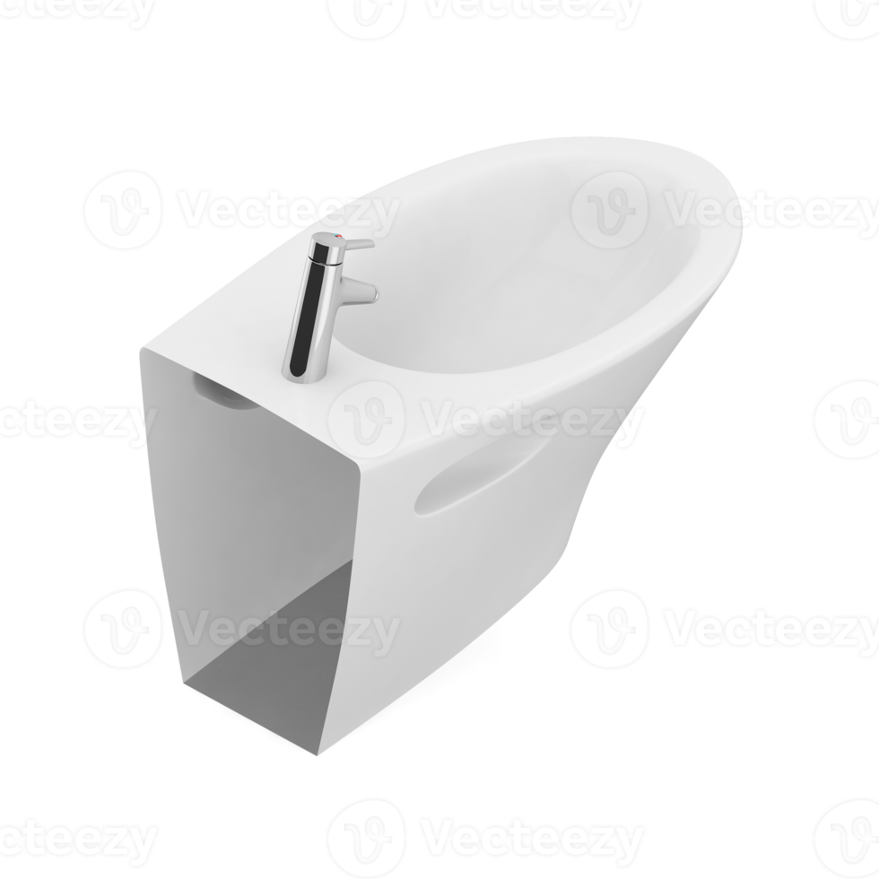 Isometric bathroom items 3D isolated render png