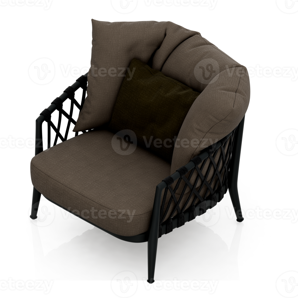 fauteuil isométrique rendu 3d isolé png