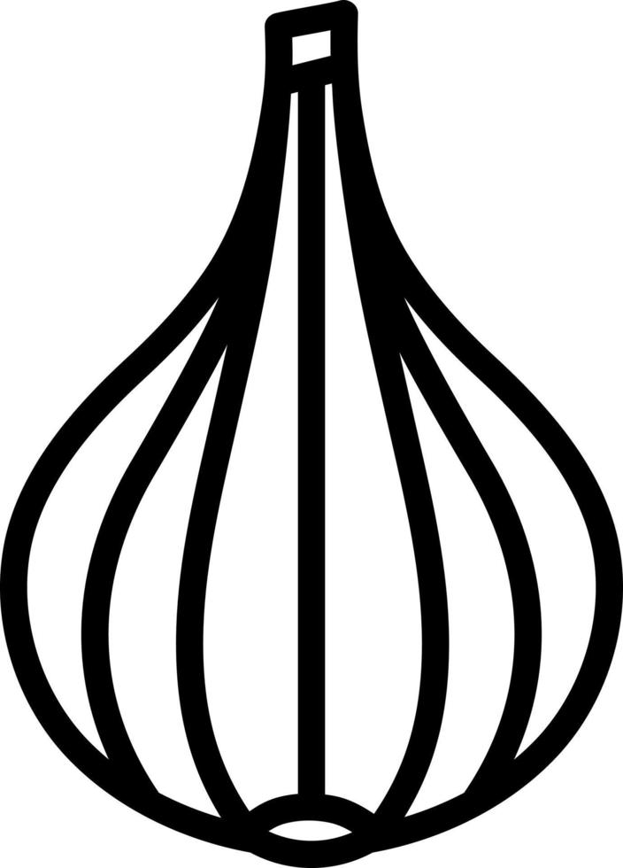 line icon for garlic vector