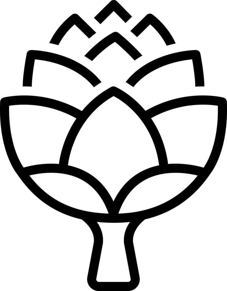 line icon for artichoke vector