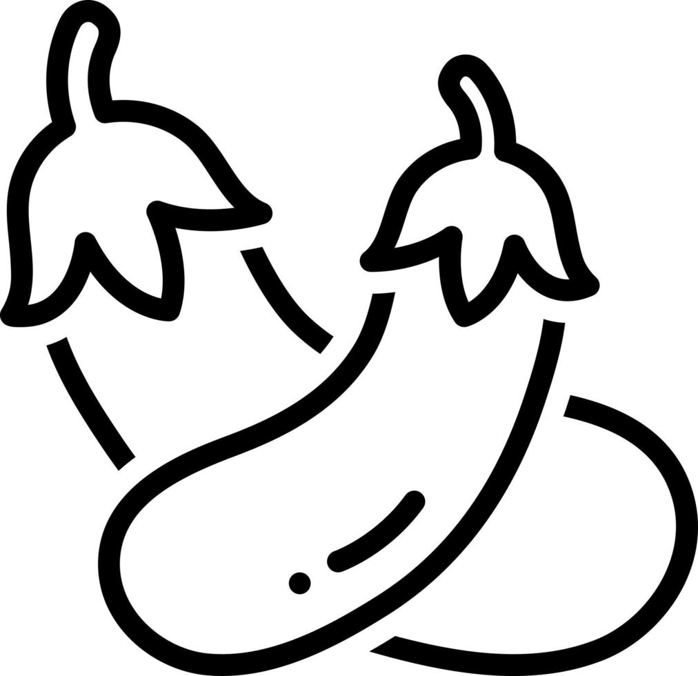 line icon for brinjal vector