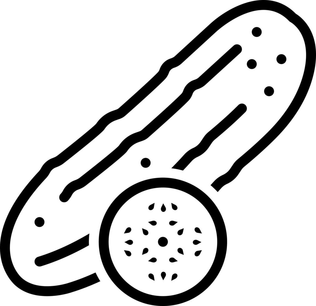 line icon for cucumber vector