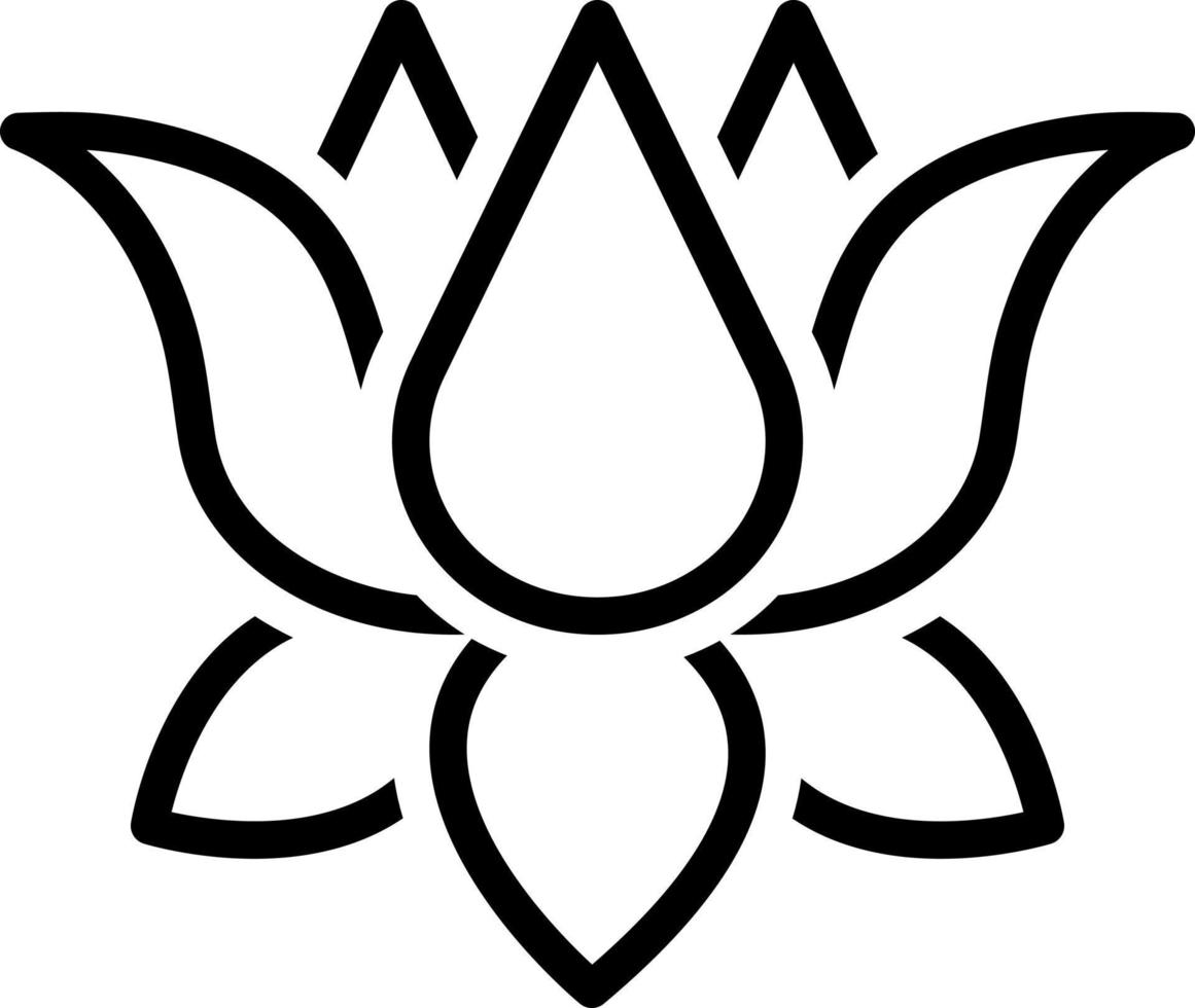line icon for lotus vector