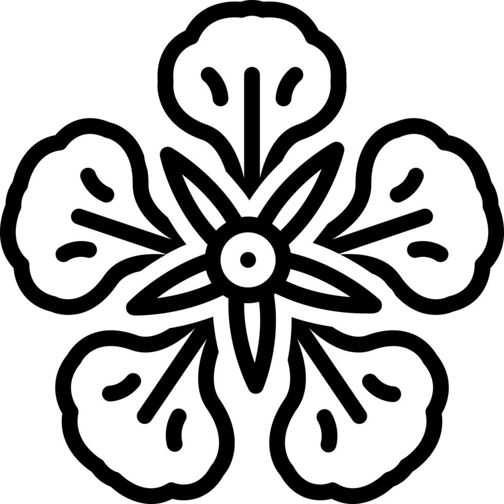 line icon for delonix regia vector