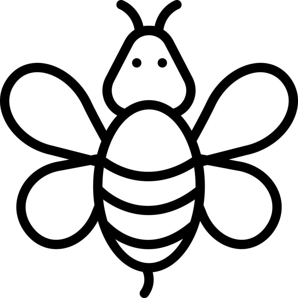 line icon for bee vector