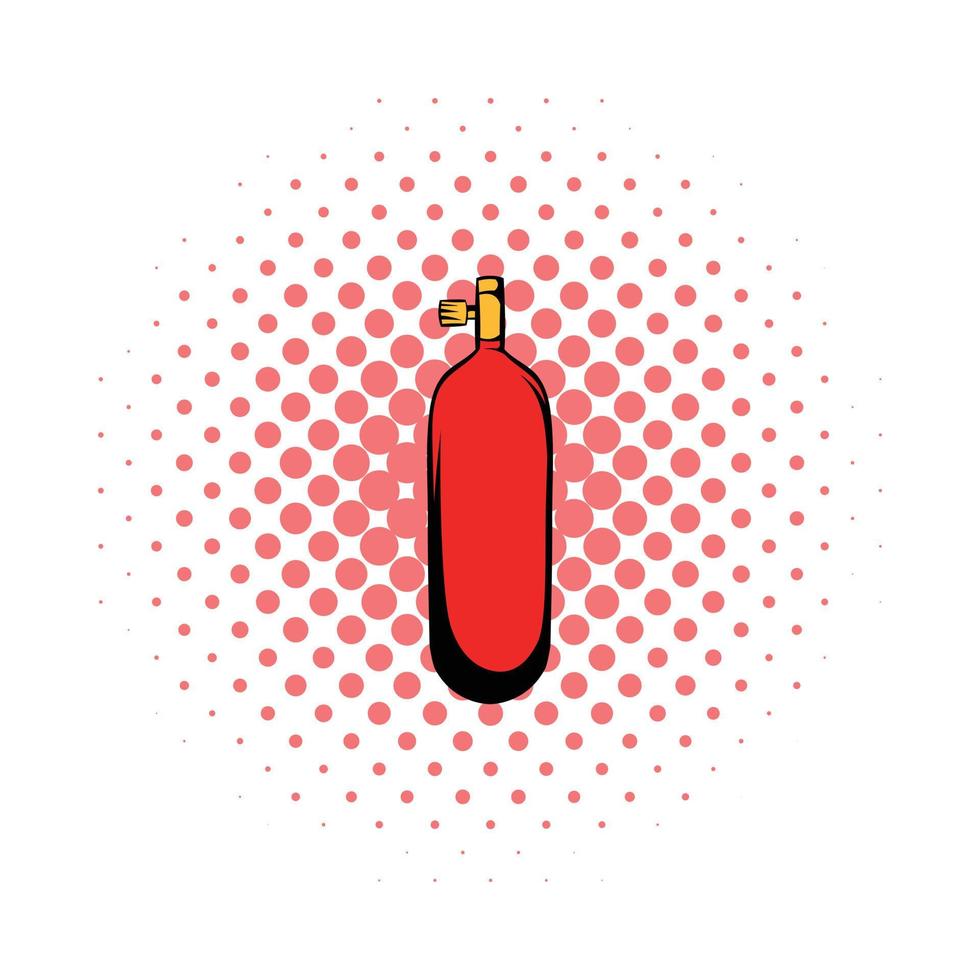 Bottle gas comics icon vector